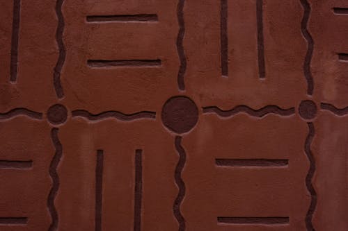 Free Brown Wall With Design Stock Photo