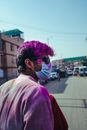 A Man with Purple Hair