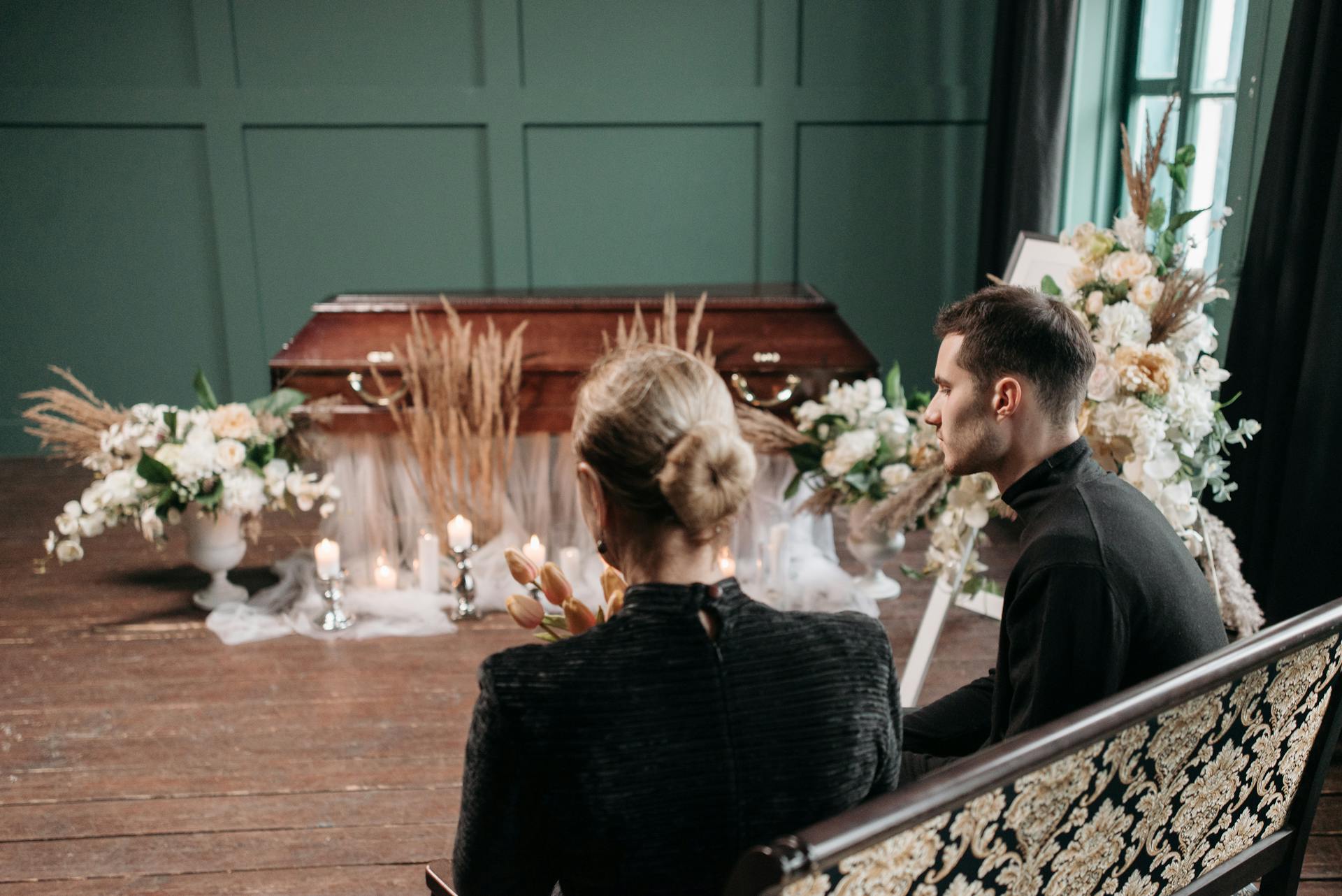 A Family in a Funeral Service