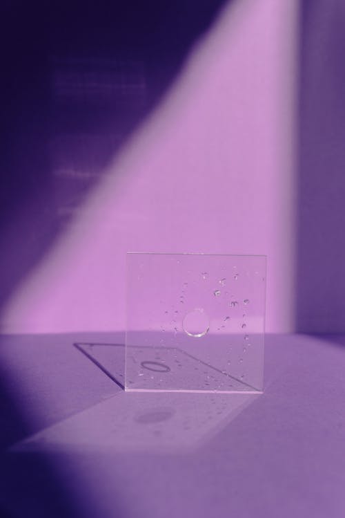 A Geometric Shape on Purple Background