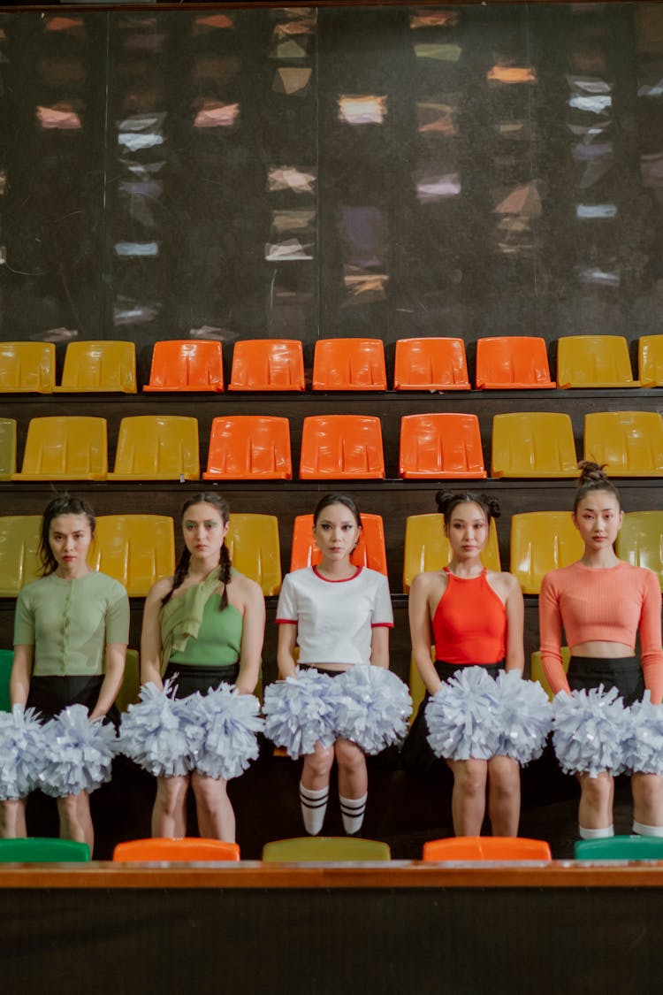 Female Members Of Cheerleading Team 