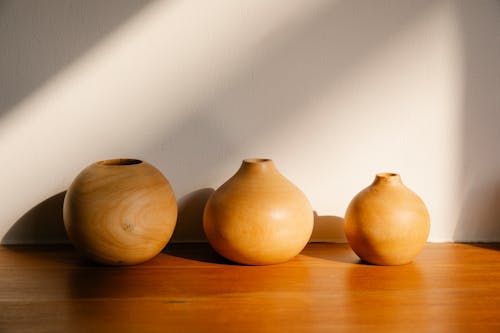 Безкоштовне стокове фото на тему «білий фон, впритул, дерев яна ваза»
