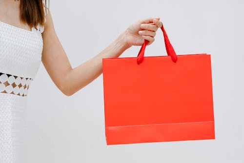 ショッピングバッグ, ハンド, 白色の背景の無料の写真素材