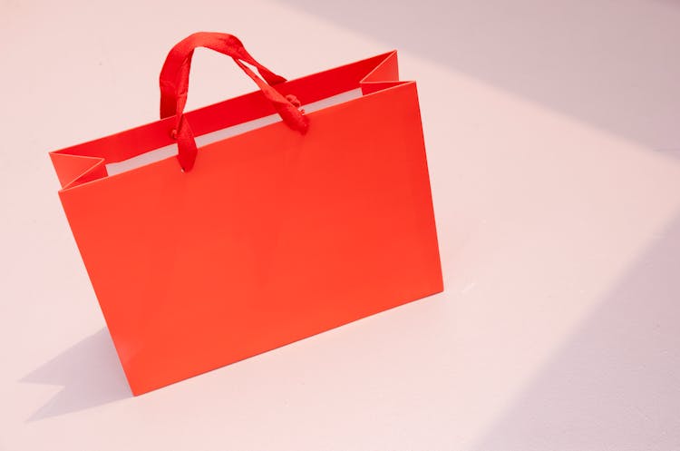 Bright Orange Gift Bag 