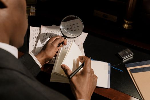 Photo of Detective Decoding Characters