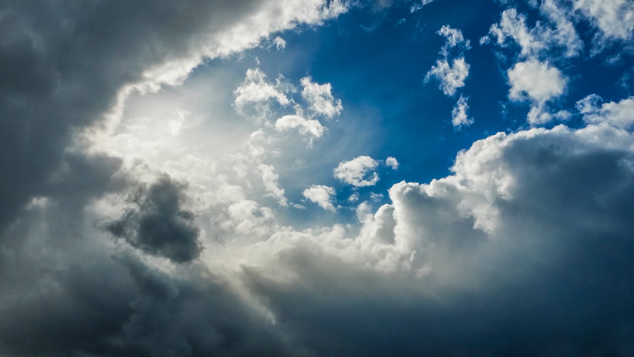 Free Gray Clouds With Blue Sky Stock Photo