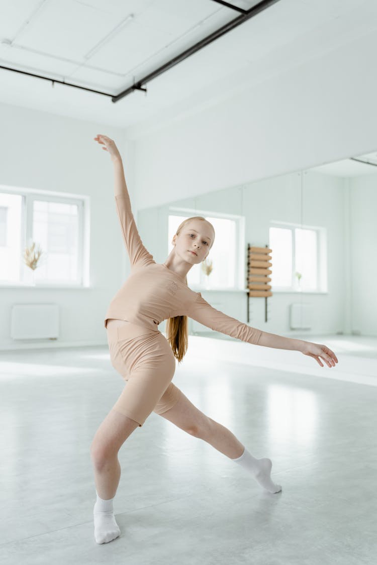 A Girl Dancing Ballet