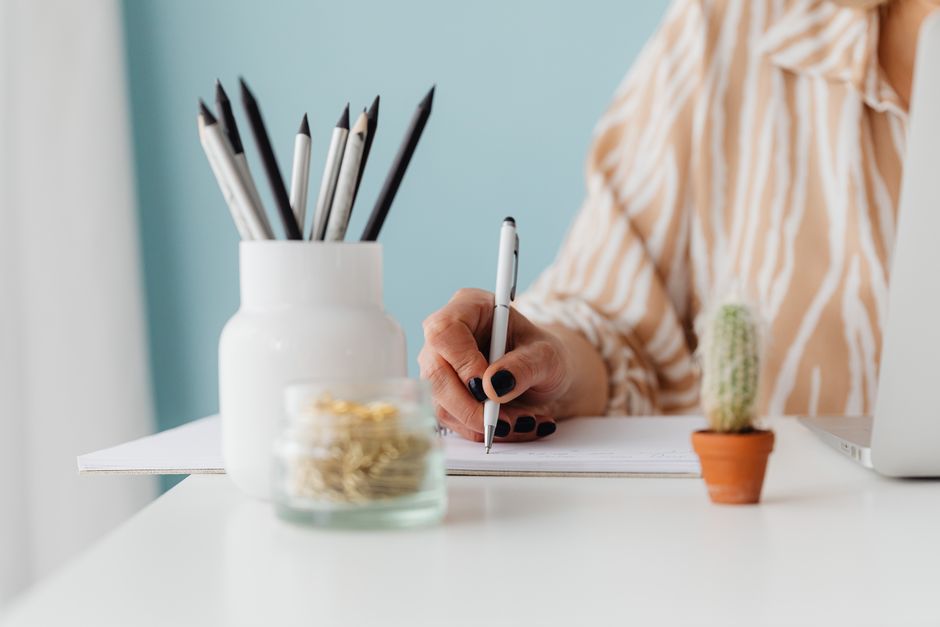 clean desk planning scene real home lifestyle photo 2
