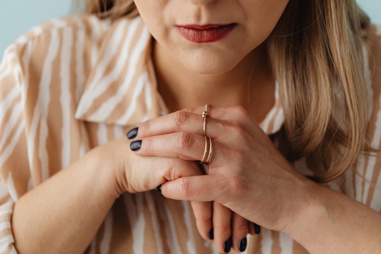 Woman With Clasped Hands 