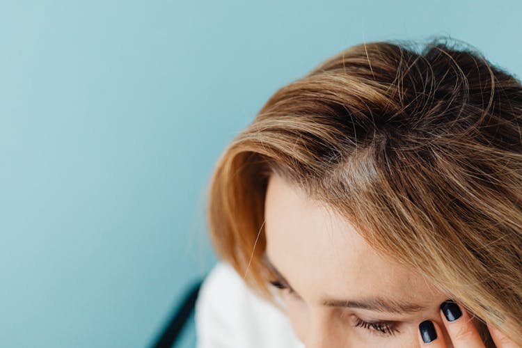 Hair And Forehead Of A Woman