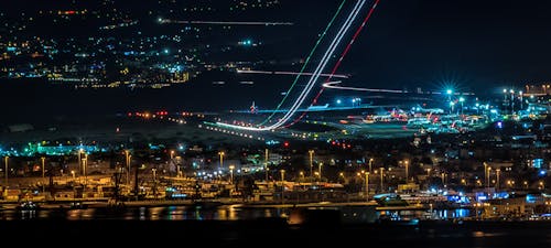 Foto De Lapso De Tiempo De Las Luces De La Ciudad