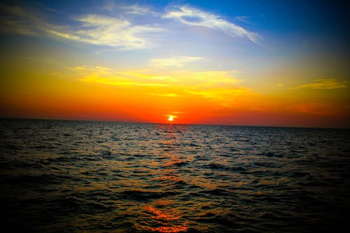 Gratis Golden Hour Ocean Foto Foto a disposizione