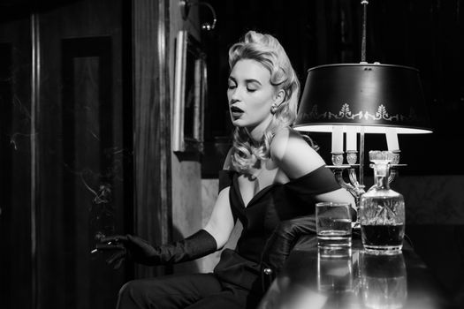 Photo of Woman Smoking on Counter