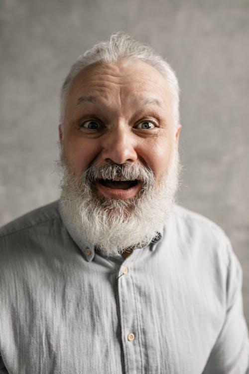 Elderly Man Looking Surprised