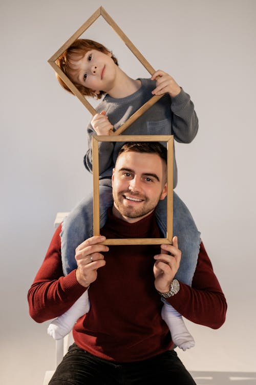 A Family Having Fun with Frames