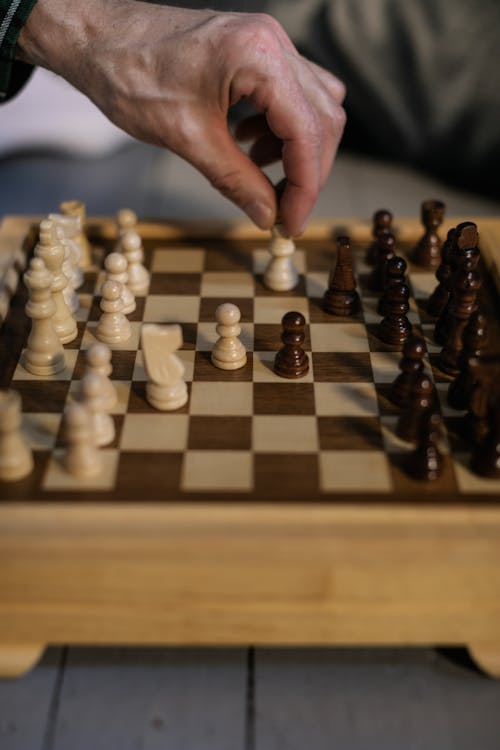 Person Holding a Chess Piece