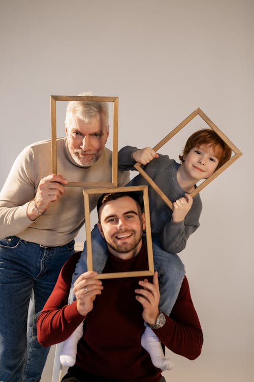 A Family Having Fun with Frames