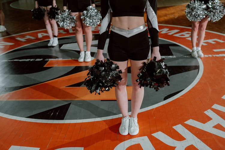 Cheering Squad Dancing Together