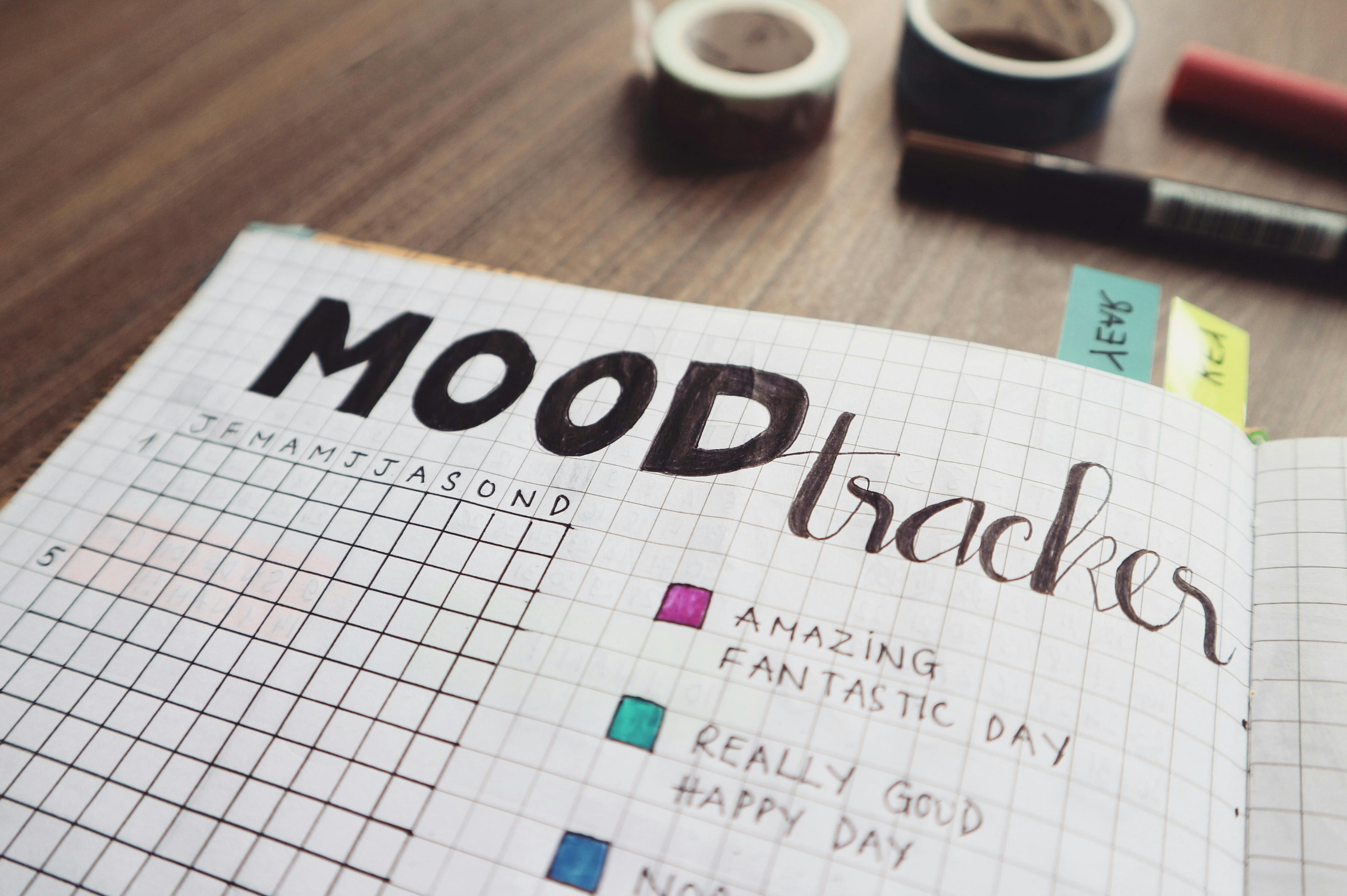 Free Stock Photo Of Bullet Journal Mood Tracker Pen