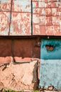Blue and Brown Concrete Brick Wall
