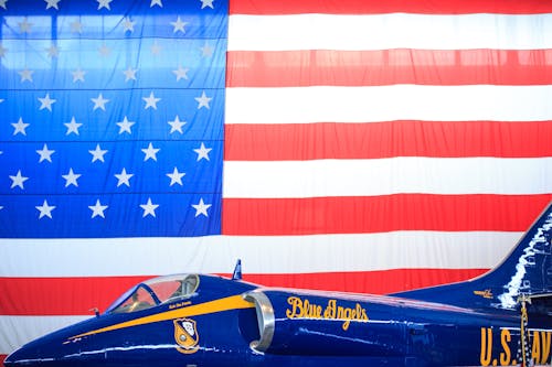 Kostenloses Stock Foto zu amerikanische flagge, blau, blaue engel