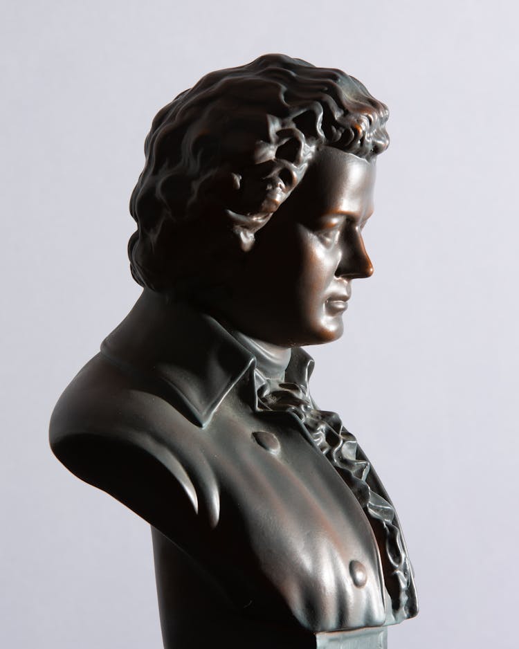 A A Bronze Statue Of Ludwig Van Beethoven