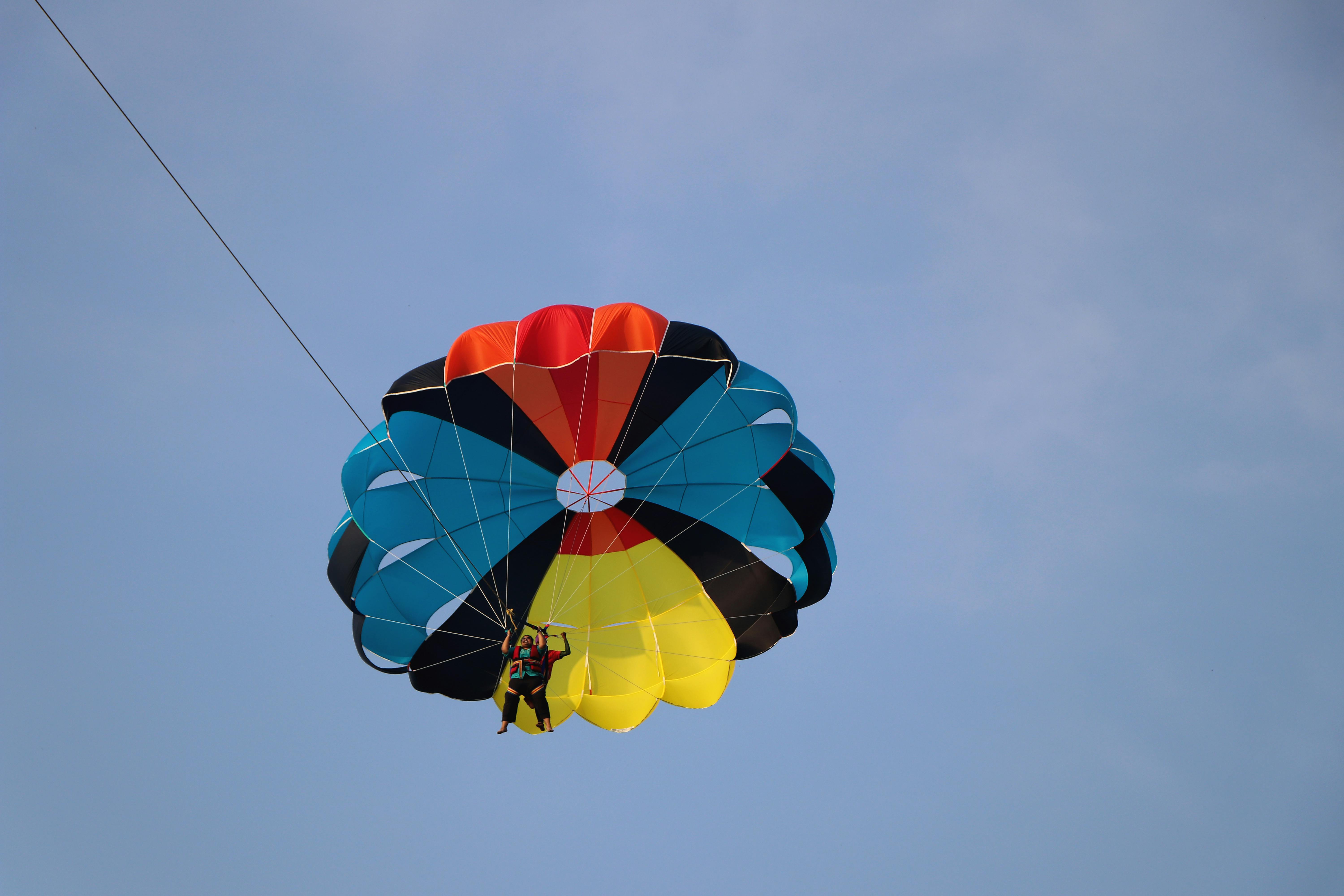 Free stock photo of #parasailor #sailing #inair #air #colorful #fly