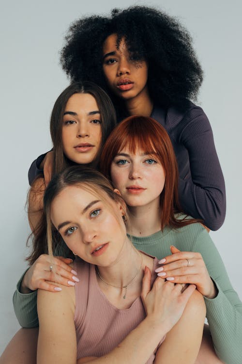 Free Women Looking at The Camera in a Photoshoot Stock Photo