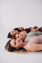 Women Lying Down on the Floor