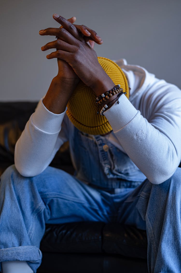 Man In White Long Sleeve Shirt And Blue Denim Jumpsuit