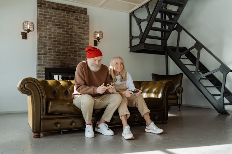 Man And Woman Playing Video Games