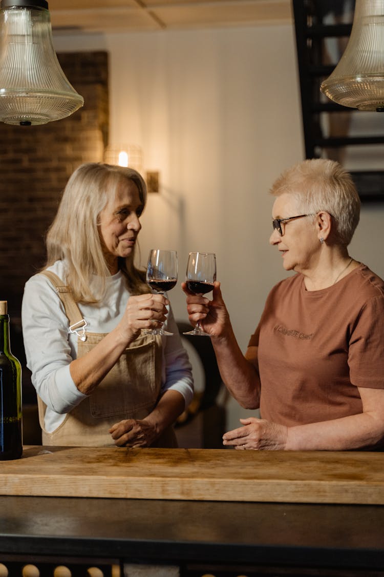 Women Drinking Wine