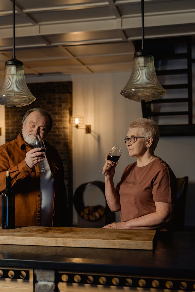 Man And Woman Drinking Wine