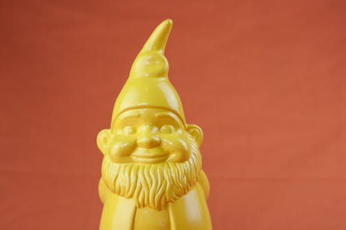 Free Close-Up Shot of a Yellow Gnome Stock Photo