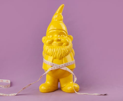 Close-Up Shot of a Yellow Gnome 
