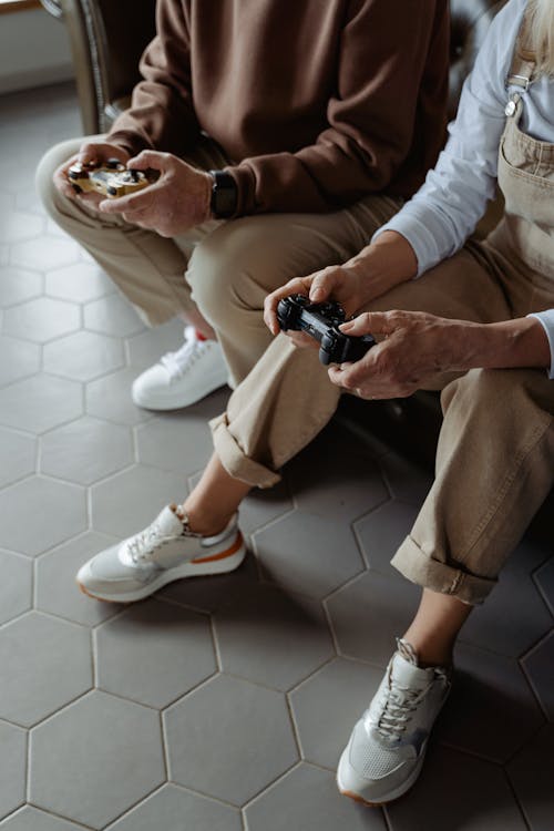 Free People Playing Video Games Stock Photo