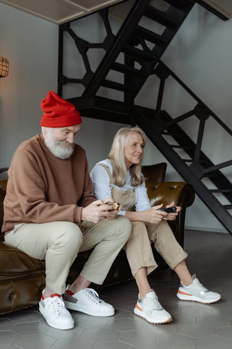 Man And Woman Playing Video Games