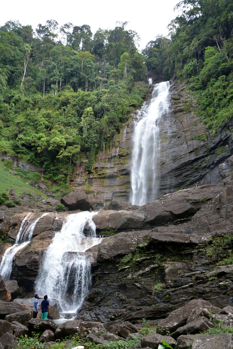 Low Angle Shot Of Mapalana Ella Falls