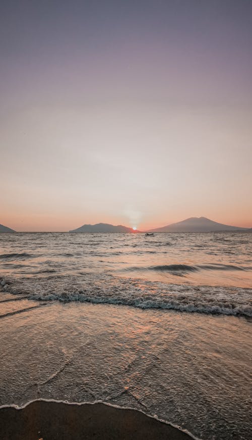 Scenic View of a Beach during Sunset