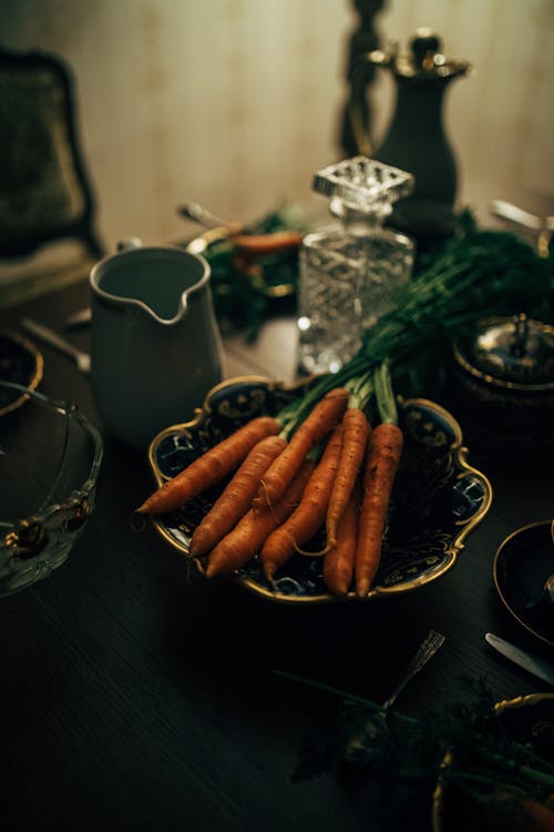 Photo of a Plate with Carrots