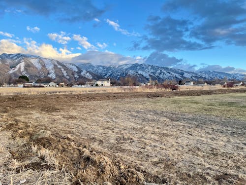 フィールド, 山の背景, 田舎の無料の写真素材