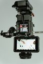 Black Digital Camera on White Table