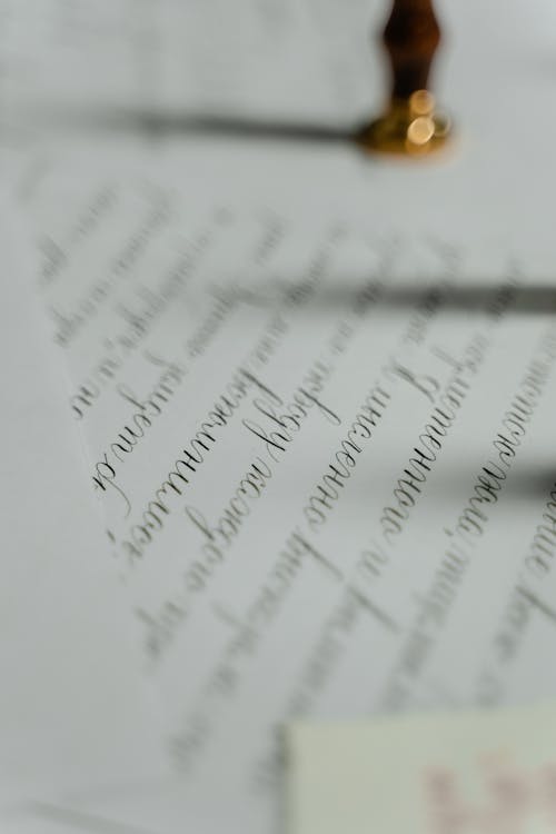 Close Up Photo of a Letter