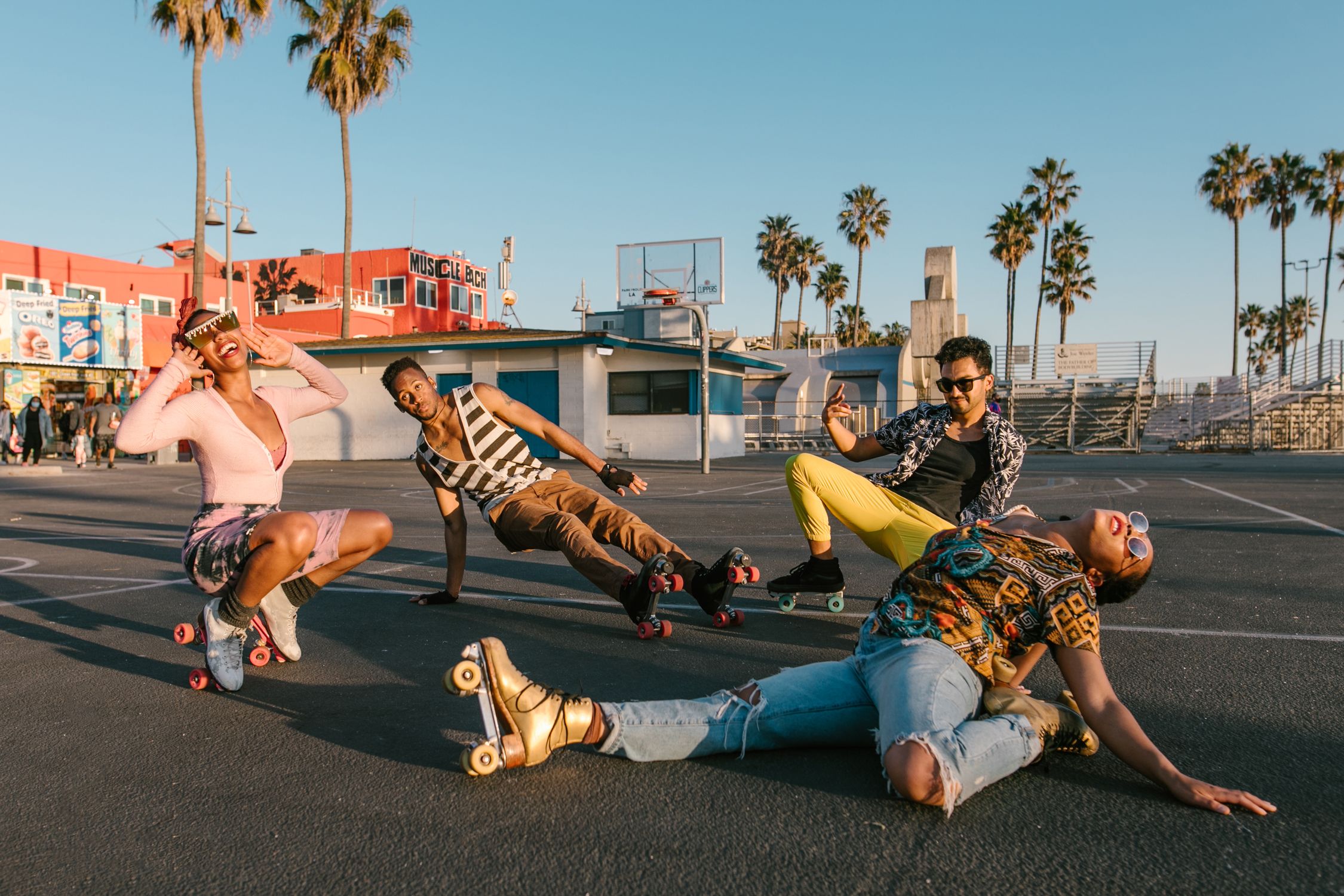 Roller Skates Riding People Posing while Wearing Roller Skates · Free Stock Photo
