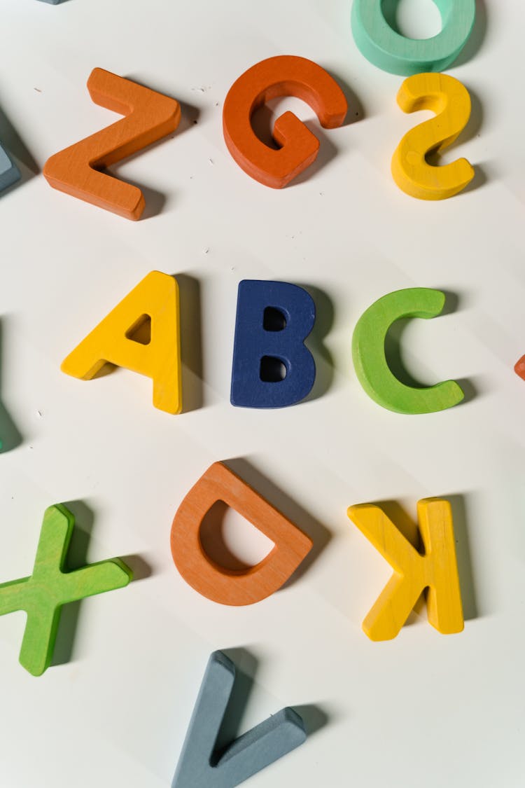 Wooden Letters On White Surface