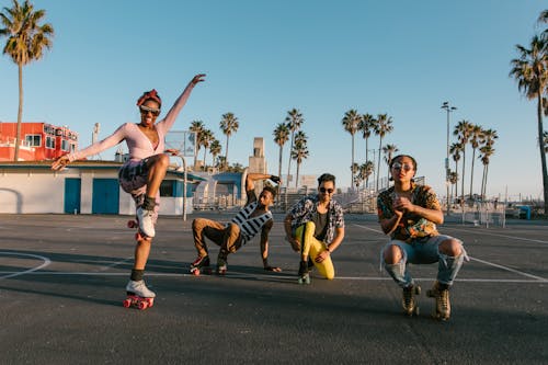 People Playing Basketball on the Street