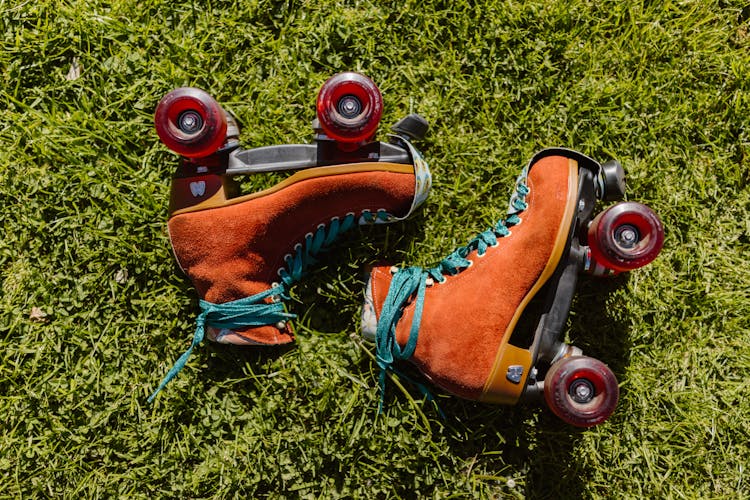 Photo Of Rollerblades On Glass