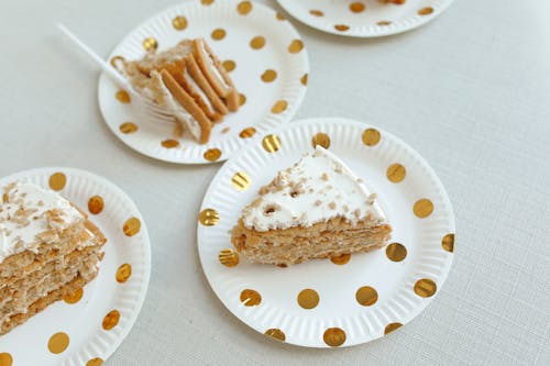 Sliced Bread on White Paper Plate