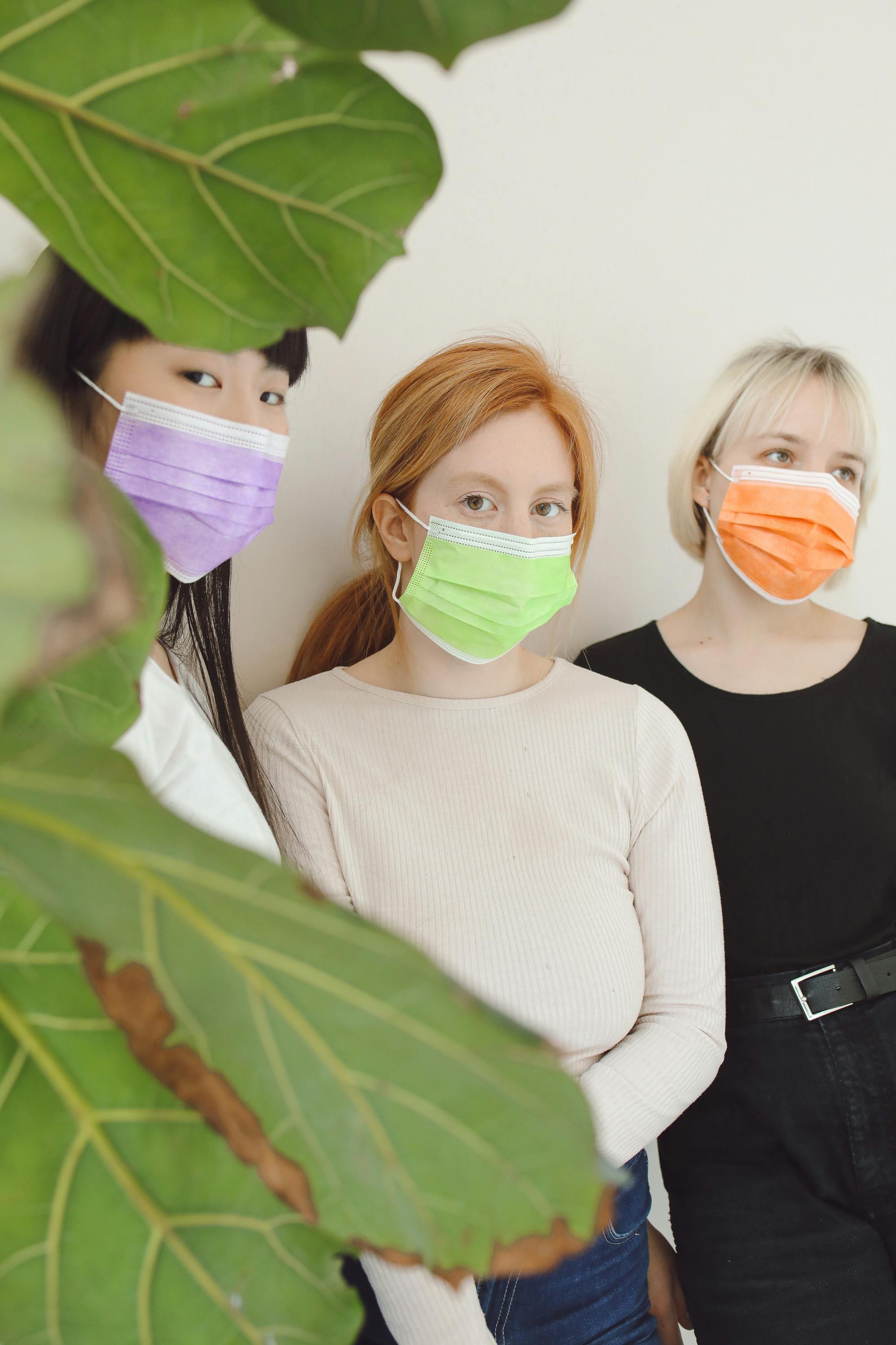 women wearing face mask