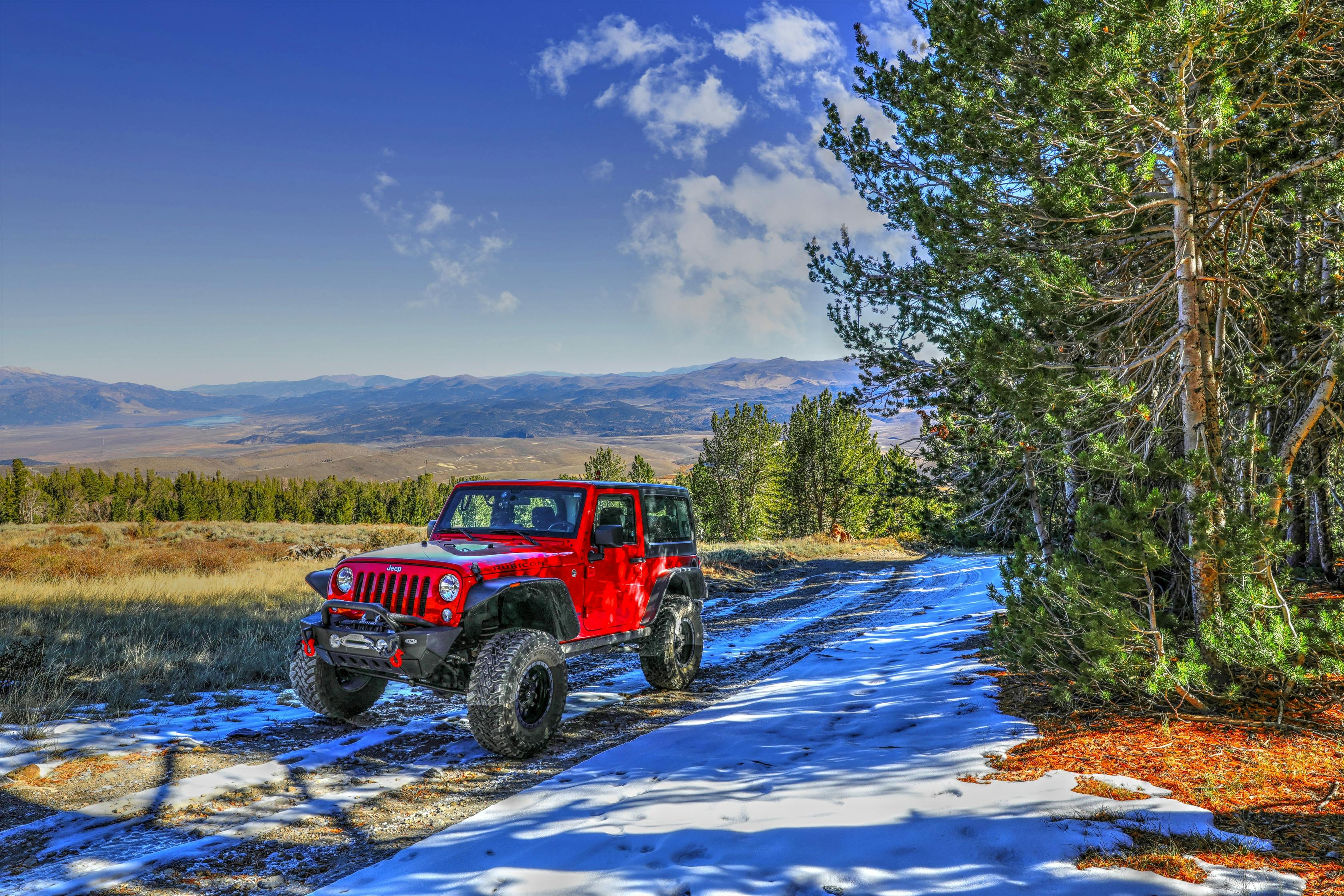 Free stock photo of jeep, snow